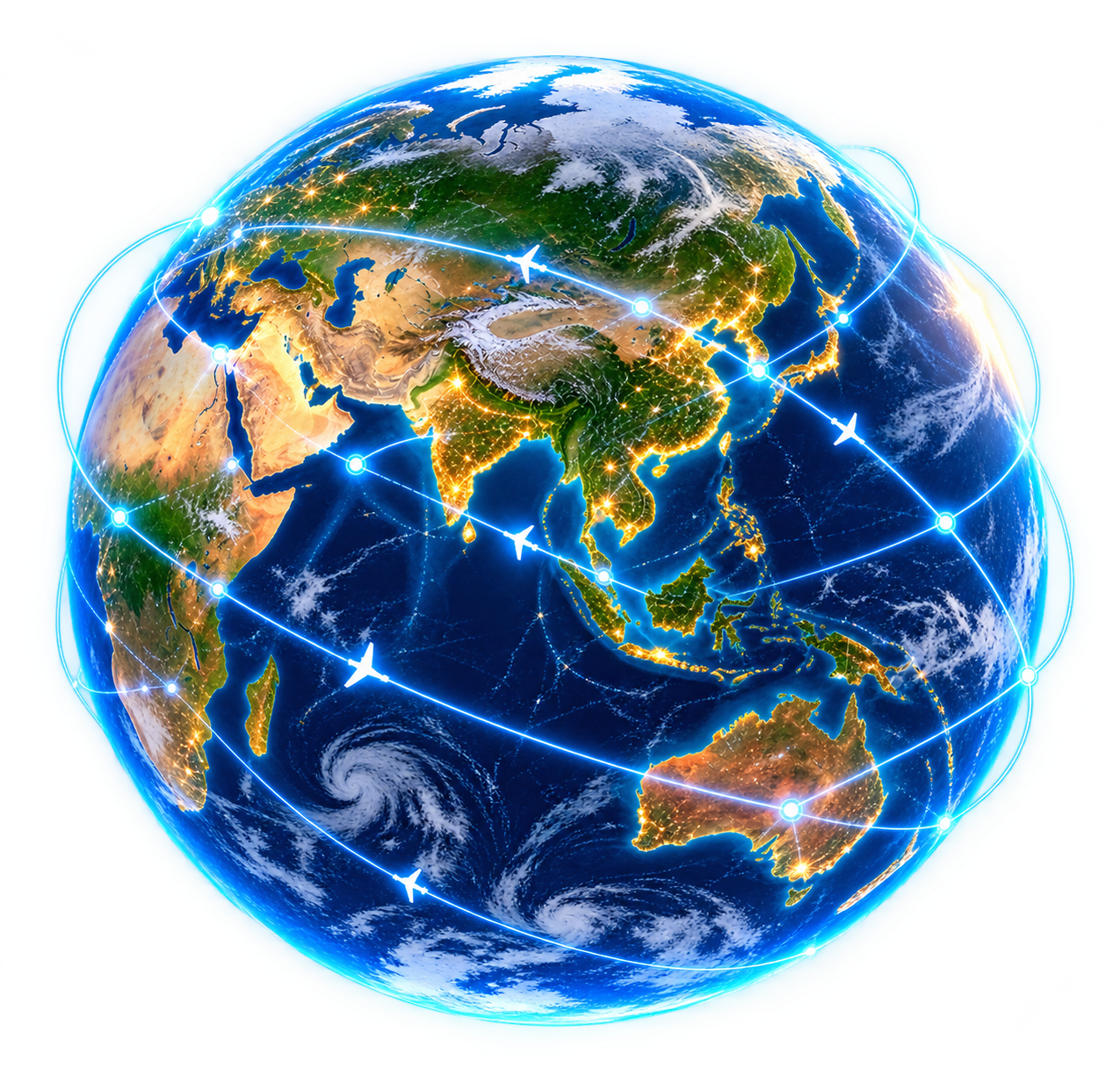Global passport mobility globe